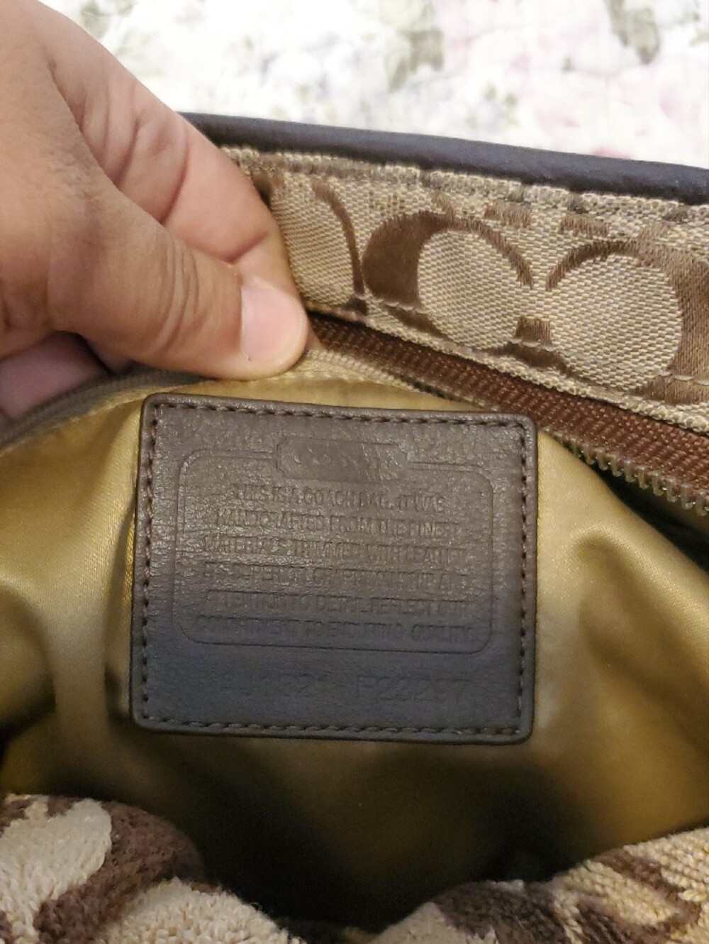 Coach Tan/Brown Signature Canvas Tote - Picture 4 of 4